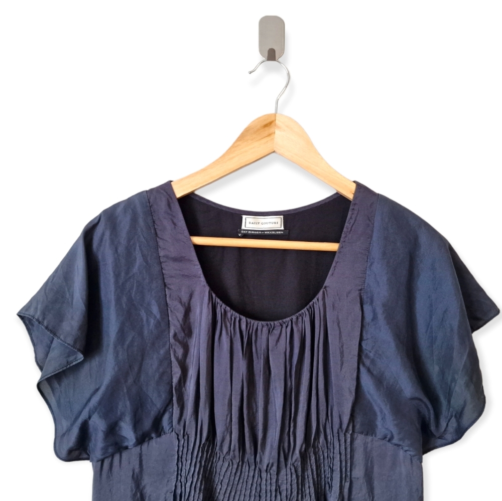 Day Birger Et Mikkelsen Dailly Couture Grey Ombre 100% Silk Tunic Dress Size 12 - Picture 3 of 10